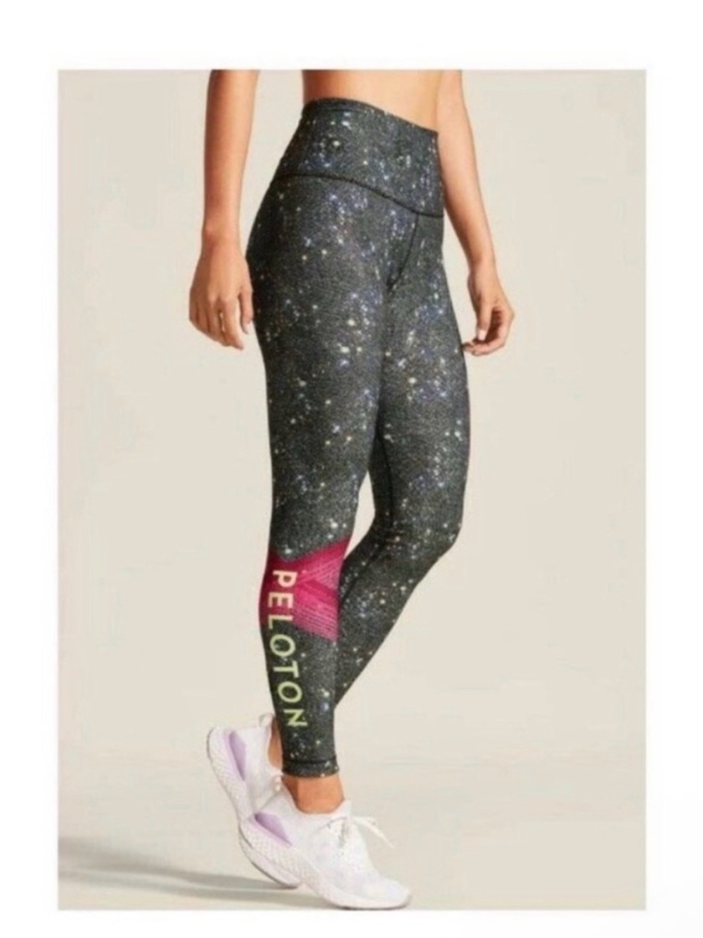 Peloton High Waisted Leggings Holy Green Girls Night Out Sparkle